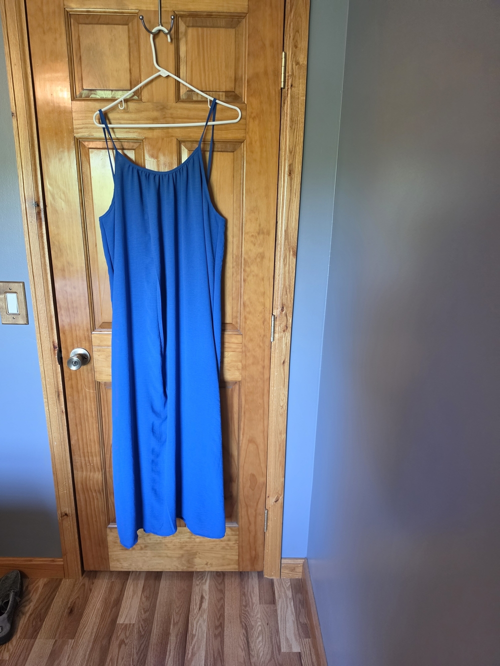 Bright Blue Spaghetti Strap Maxi Dress